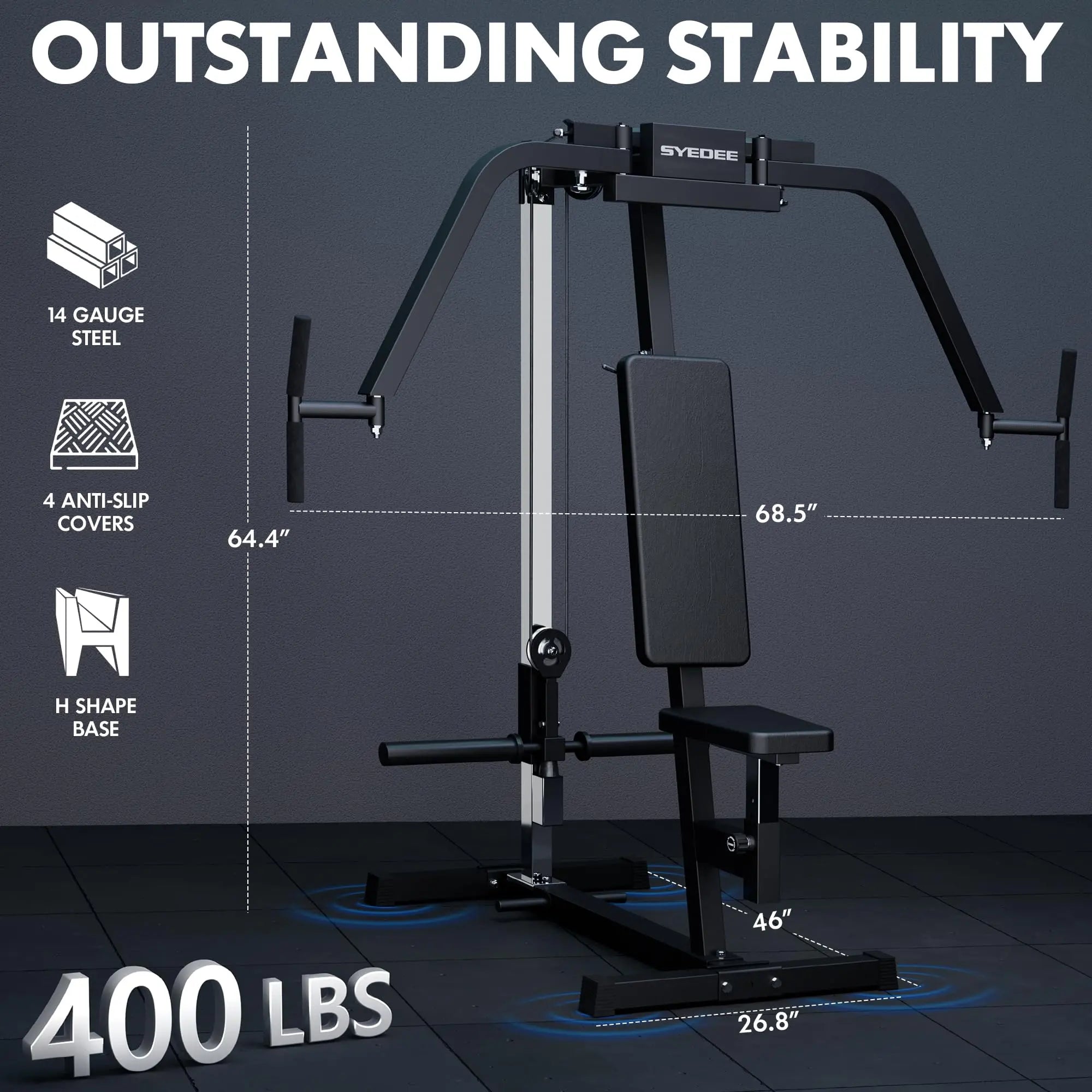 Chest Fly Machine, 350 Lbs Upper Body Specialty Machine for Pectoral and Rear Deltoid, Reverse Delt Machine, Chest, Back, and Shoulder Training for Home Gym Tricep Workout Equipment